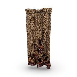 Handmade New Sample Leopard/Large Cat Print Palazzo Pants with matching Top.